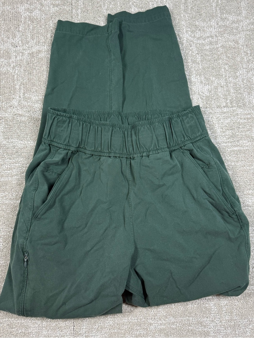 ALDER OPEN AIR PANT Small Women Green Pull On Elastic Waist